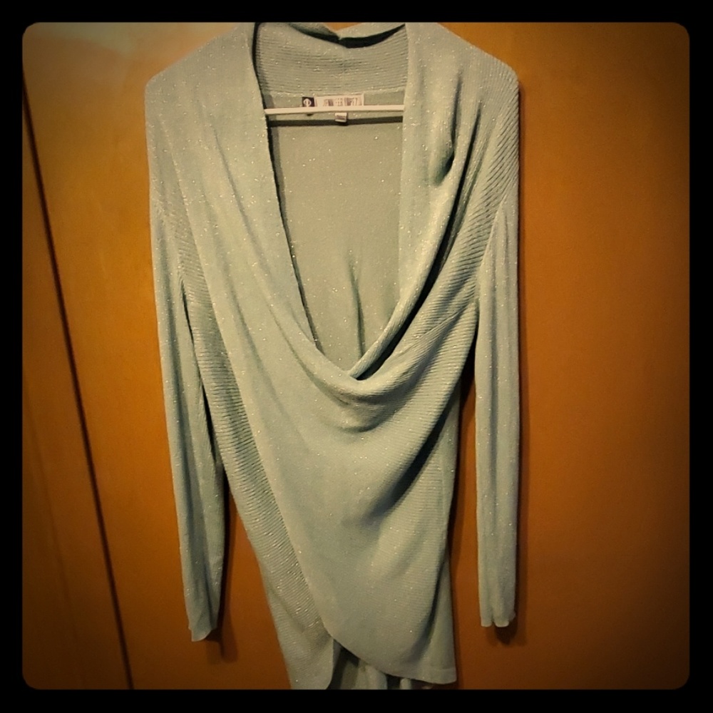 Blue cross front sweater